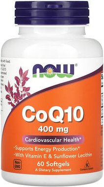 NOW Foods, CoQ10, 400 mg, 60 Softgel-Kapseln