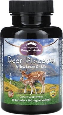 Dragon Herbs, Reh-Plazenta, 500 mg, 60 Kapseln