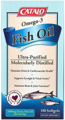 CATALO, Omega-3 Fish Oil, Omega-3-Fischöl, 180 Weichkapseln (1.000 mg pro Portion)