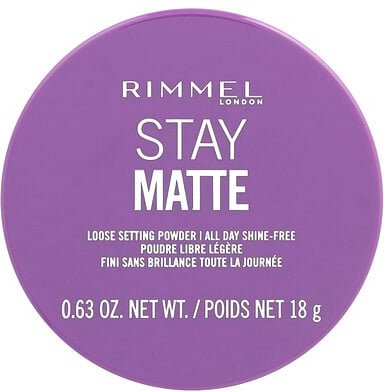 Rimmel London, Stay Matte, Loose Setting Powder, 001 Transparent, 0.63 oz (18 g)