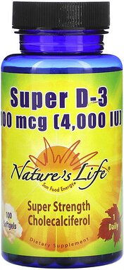 Thumbnail - Nature's Life, Super D-3, 100 mcg (4.000 IU), 100 Weichkapseln