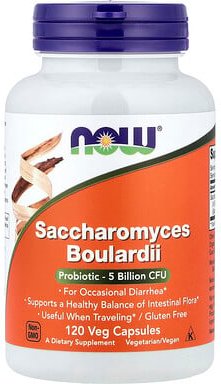 NOW Foods, Saccharomyces boulardii, 5 Milliarden KBE, 120 vegetarische Kapseln
