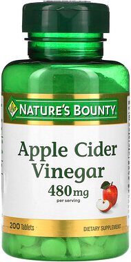 Nature's Bounty, Apple Cider Vinegar, Apfelessig, 200 Tabletten (240 mg pro Tablette)