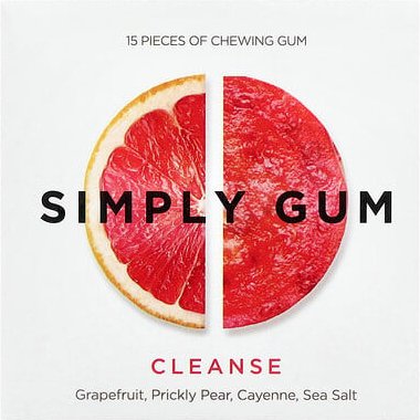 Simply Gum, Kaugummi, Reinigung, Grapefruit, Feigenkaktus, Cayennepfeffer, Meersalz, 15 Stück