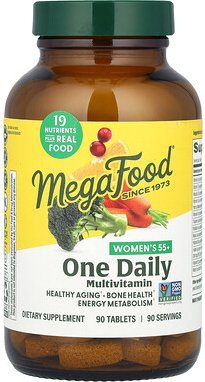 MegaFood, Women's 55+, One Daily Multivitamin, Multivitamin für Frauen ab 55, 90 Tabletten
