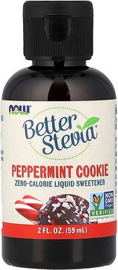 NOW Foods, Better Stevia®, Zero-Calorie Liquid Sweetener, flüssiger Süßstoff ohne Kalorien, Pfefferminzkeks, 59 ml (2 fl...