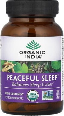 Organic India, Peaceful Sleep®, 90 vegetarische Kapseln