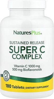Thumbnail - NaturesPlus, Sustained Release Super C Complex, super Vitamin-C-Komplex mit anhaltender Freisetzung, 180 Tabletten