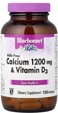 Thumbnail - Bluebonnet Nutrition, Milk-Free Calcium & Vitamin D3, milchfreies Calcium und Vitamin D3, 120 Weichkapseln