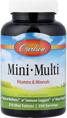 Carlson, Mini Multi, 250 Mini-Tabletten