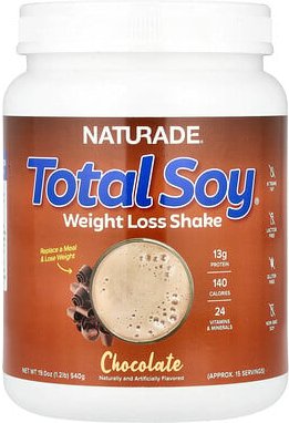 Naturade, Total Soy®, Weight Loss Shake, Shake zur Gewichtsreduktion, Schokolade, 540 g (1,2 lb.)
