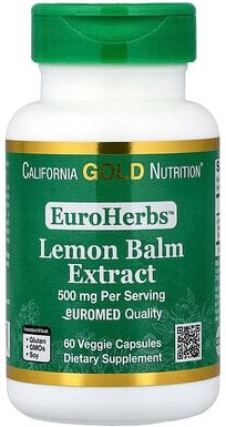 California Gold Nutrition, EuroHerbs™, Lemon Balm Extract, Euromed Quality, Zitronenmelisse-Extrakt, Euromed-Qualität, 5...