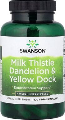 Swanson, Mariendistel und Löwenzahn mit gelbem Dock, 120 Kapseln