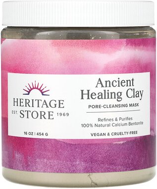 Heritage Store, Ancient Healing Clay, porenreinigende Schönheitsmaske, 454 g (16 oz.)