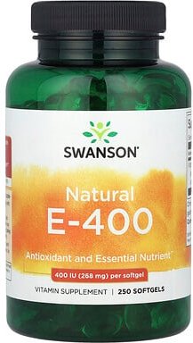 Swanson, Vitamin E, 400 IU, 250 Weichkapseln