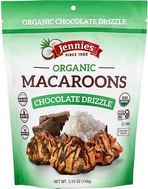 Jennies Macaroons, Organic Macaroons, Bio-Makronen, Schokoladen-Blatt, 149 g (5,25 oz.)