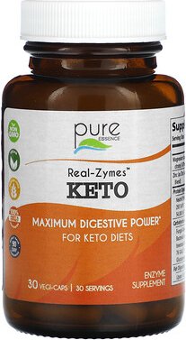 Thumbnail - Pure Essence, Real-Zymes, Keto, 30 pflanzliche Kapseln