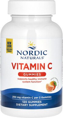 Nordic Naturals, Vitamin C Gummies, Fruchtgummis mit Vitamin C, Mandarine, 120 Fruchtgummis (125 mg pro Fruchtgummi)
