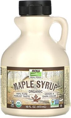 Thumbnail - NOW Foods, Real Food, Organic Maple Syrup, Bio-Ahornsirup, Grad A, dunkle Farbee, 473 ml (16 fl. oz.)