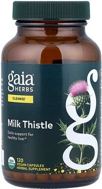Gaia Herbs, Milk Thistle, Mariendistel, 120 vegane Kapseln