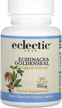 Eclectic Herb, Echinacea Goldenseal, gefriergetrocknete Echinacea-Gelbwurzel, 350 mg, 90 pflanzliche Kapseln