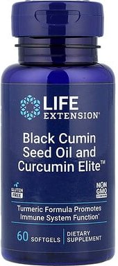 Thumbnail - Life Extension, Black Cumin Seed Oil and Curcumin Elite™, Ergänzungsmittel mit Schwarzkümmelöl und Kurkumin, 60 Weichkap...