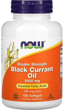 NOW Foods, Black Currant Oil, Schwarze-Johannisbeere-Öl, 1.000 mg, 100 Weichkapseln
