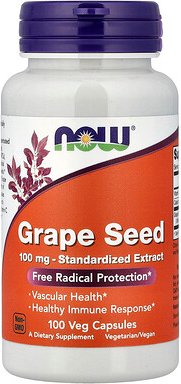 NOW Foods, Traubenkern, 100 pflanzliche Kapseln