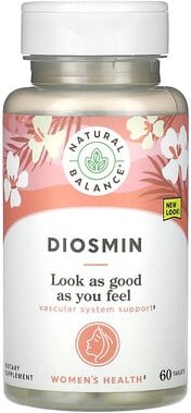 Natural Balance, Diosmin, Unterstützung des Gefäßsystems, 60 Tabletten (500 mg pro Tablette)