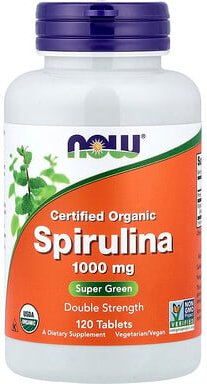 NOW Foods, Spirulina, 1.000 mg, 120 Tabletten