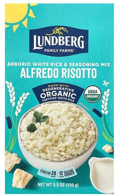 Thumbnail - Lundberg, Organic Risotto, Alfredo, Bio-Risotto, Alfredo, 156 g (5,5 oz.)