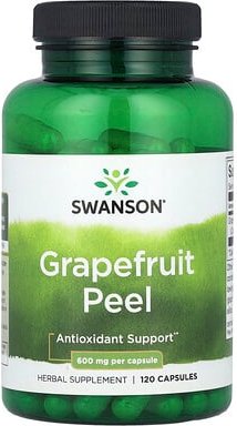Swanson, Grapefruit Peel, Grapefruitschale, 600 mg, 120 Kapseln
