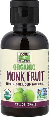 NOW Foods, Organic Monk Fruit, flüssiger Süßstoff, 2 fl oz. (59 ml)
