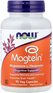 NOW Foods, Magtein®, 90 pflanzliche Kapseln