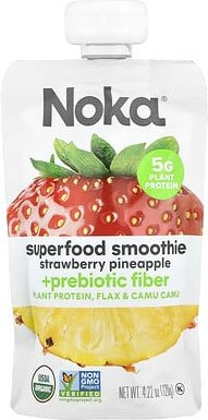 Noka, Superfood-Smoothie + Pflanzenprotein, Erdbeere, Ananas, 120 g (4,22 oz.)