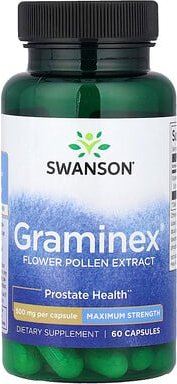 Swanson, Graminex® Flower Pollen Extract, Blütenpollenextrakt, maximale Stärke, 500 mg, 60 Kapseln