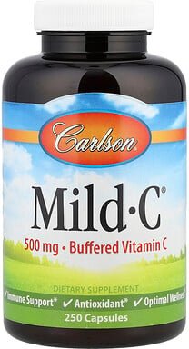 Carlson, Mild-C, 500 mg, 250 Kapseln