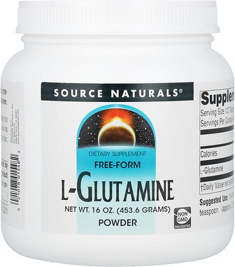 Source Naturals, L-Glutamine Powder, L-Glutamin-Pulver, 453,6 g (16 oz.)