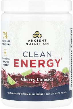 Ancient Nutrition, Clean Energy, Kirsch-Limeade, 124,4 g (4,4 oz.)