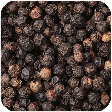 Frontier Co-op, Organic Fair Trade Whole Black Peppercorns, ganze schwarze Pfefferkörner aus biologischem Anbau und Fair...