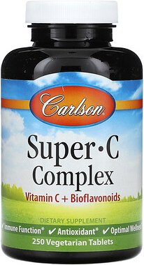 Thumbnail - Carlson, Super C Complex, 250 pflanzliche Tabletten