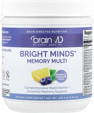 BrainMD, Bright Minds™ Memory Multi, Heidelbeerlimonade, 158,4 g (5,59 oz.)