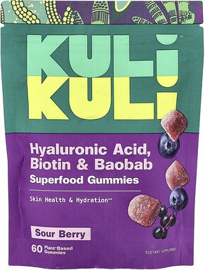 Kuli Kuli, Superfood Gummies, Superfood-Fruchtgummis, Sour Berry, 60 pflanzliche Fruchtgummis