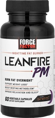 Force Factor, LeanFire PM, Nighttime Fat Burner, Ergänzungsmittel zur Unterstützung der Fettverbrennung über Nacht, 60 p...