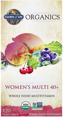 Thumbnail - Garden of Life, Organics, Women's Multi 40+, Multivitamine für Frauen ab 40, 120 vegane Tabletten