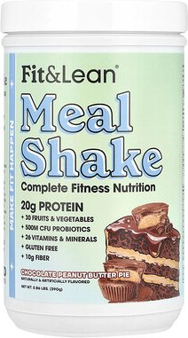 Fit & Lean, Meal Shake, Complete Fitness Nutrition, Schokoladen-Erdnussbutter-Kuchen, 390 g (0,86 lb.)