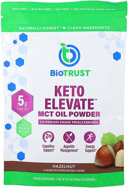 BioTRUST, Keto Elevate™, MCT-Ölpulver, Haselnuss, 190 g (6,7 oz.)