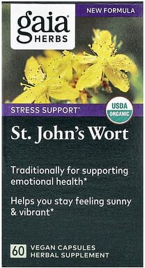 Gaia Herbs, Johanniskraut, 60 vegane Kapseln