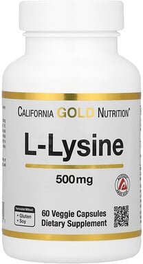 California Gold Nutrition, L-Lysin, 500 mg, 60 vegetarische Kapseln