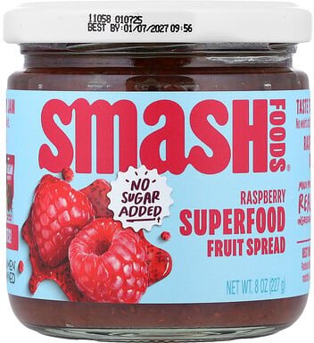 Thumbnail - Smash Foods, Superfood Fruit Spread, Superfood-Fruchtaufstrich, Himbeere, 227 g (8 oz.)